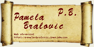 Pamela Bralović vizit kartica